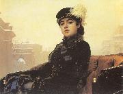 Kramskoy, Ivan Nikolaevich Portrait of a Woman oil on canvas